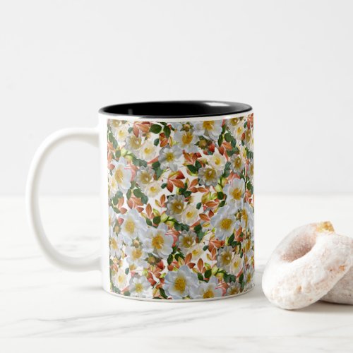Floral Design Springtime Flowers Two_Tone Coffee Mug