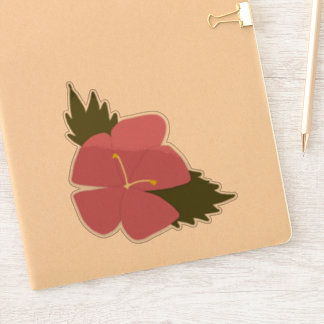 Floral design sticker