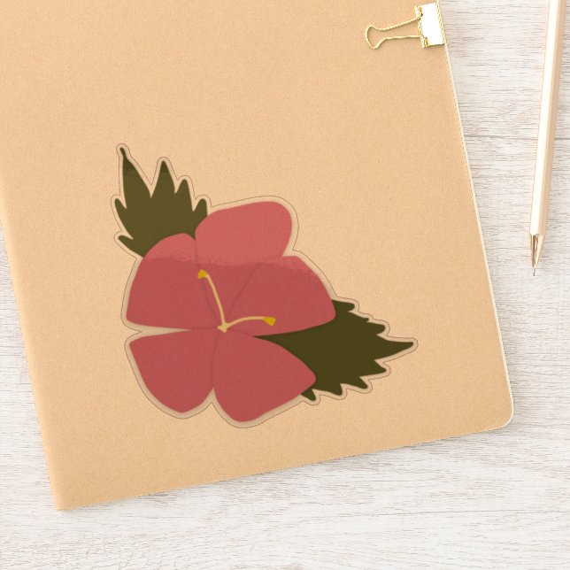 Floral design sticker (Notebook)