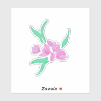 Floral design sticker