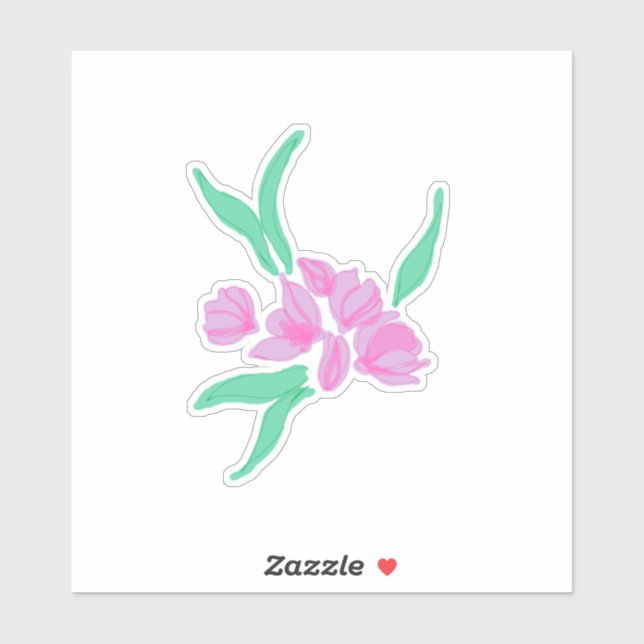 Floral design sticker (Sheet)