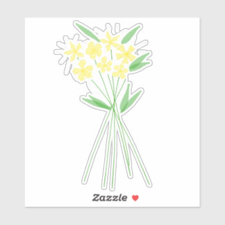 Floral design sticker