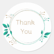 Floral Design thank you sticker