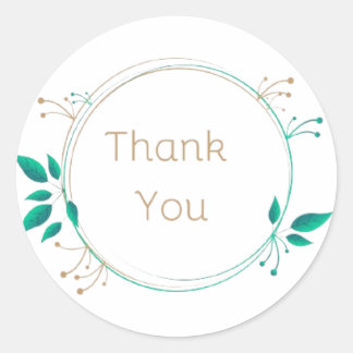 Floral Design thank you sticker