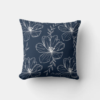 Floral Design Throw Pillow
