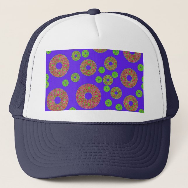 Floral Design Trucker Hat (Front)