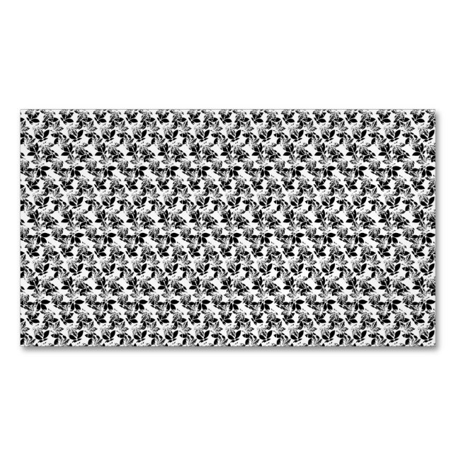 floral Design Twenty One Business Card Magnet (Front)