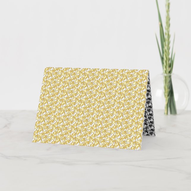 floral Design Twenty One Foil Holiday Card (Front)
