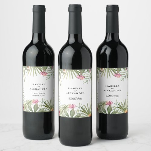 Floral Design Wine Label