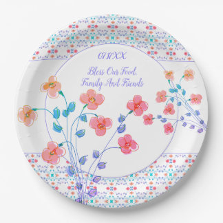 Floral Design With Colourful Paper Plates