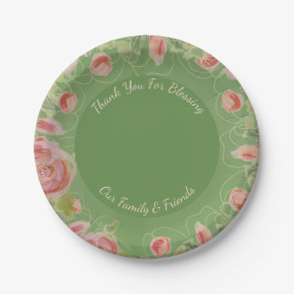 Floral Design With Green Paper Plates