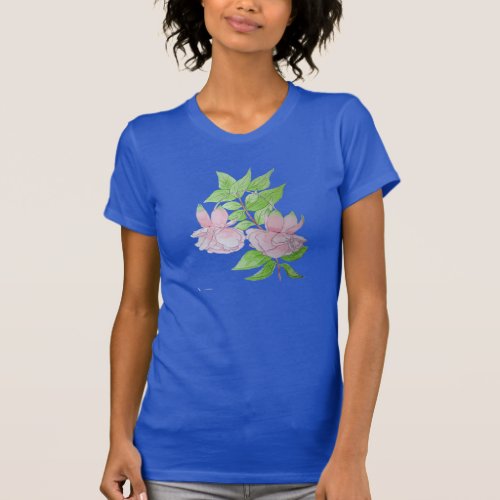 floral design with pretty pink flowers  T_Shirt