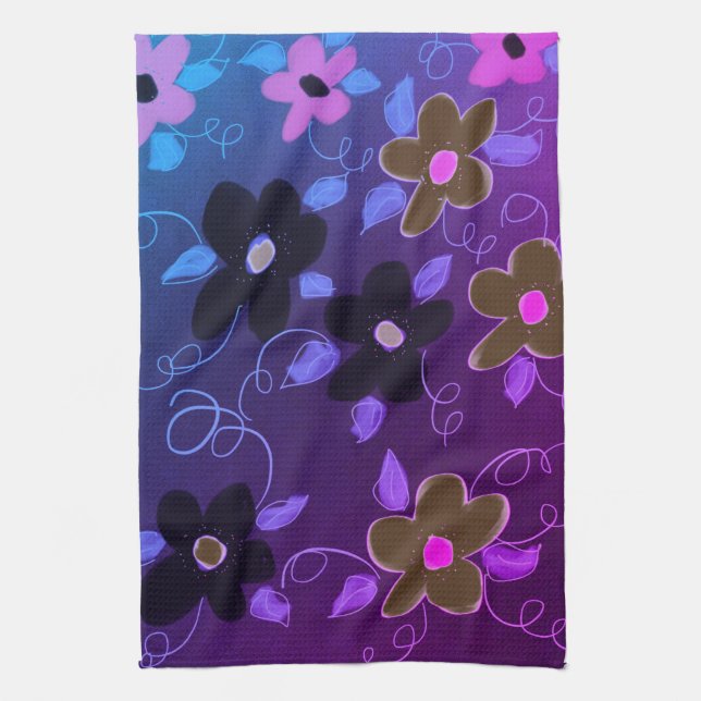 Floral Design With Purple Towel (Vertical)