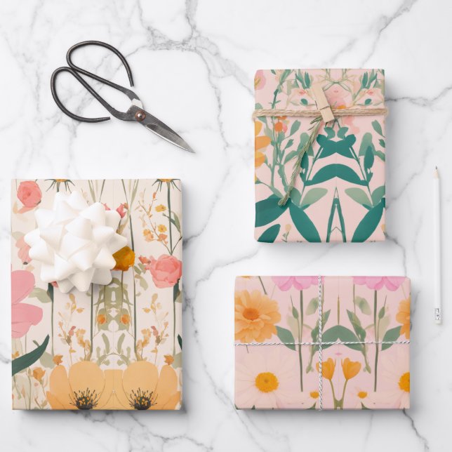 Floral Design Wrapping Paper (Front)