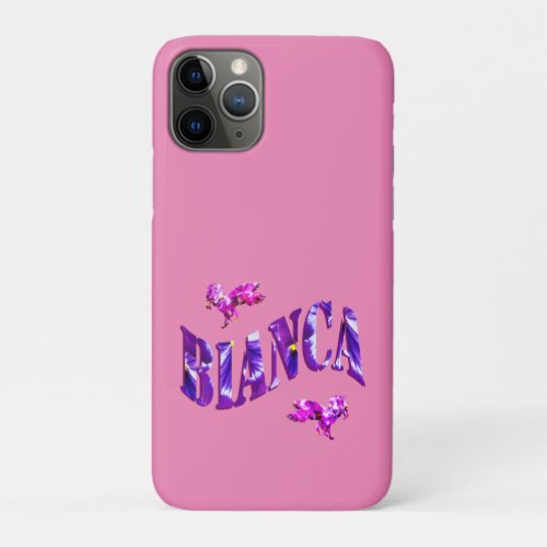 Floral Designed Bianca Name  iPhone 11 Pro Case