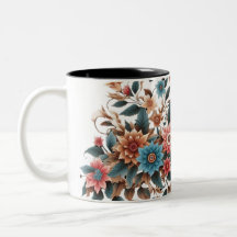 Floral Designed mug for Nature Lover