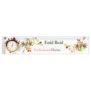 Floral Designer Custom  for Professionals Desk Name Plate
