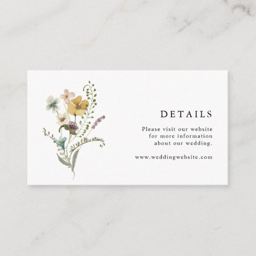 Floral Details Enclosure Card