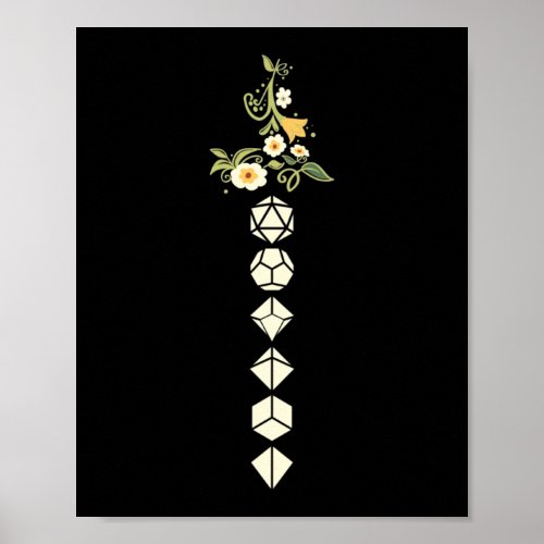 Floral Dice Sword of the Druid Poster