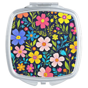Floral Digital Painting Flowers Pattern-38875 Compact Mirror