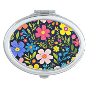 Floral Digital Painting Flowers Pattern-38875 Compact Mirror
