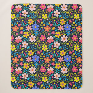 Floral Digital Painting Flowers Pattern-38875 Sherpa Blanket
