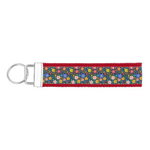Floral Digital Painting Flowers Pattern-38875 Wrist Keychain