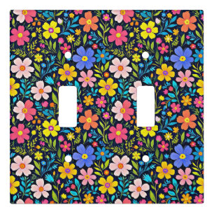 Floral Digital Painting Flowers Pattern Light Switch Cover
