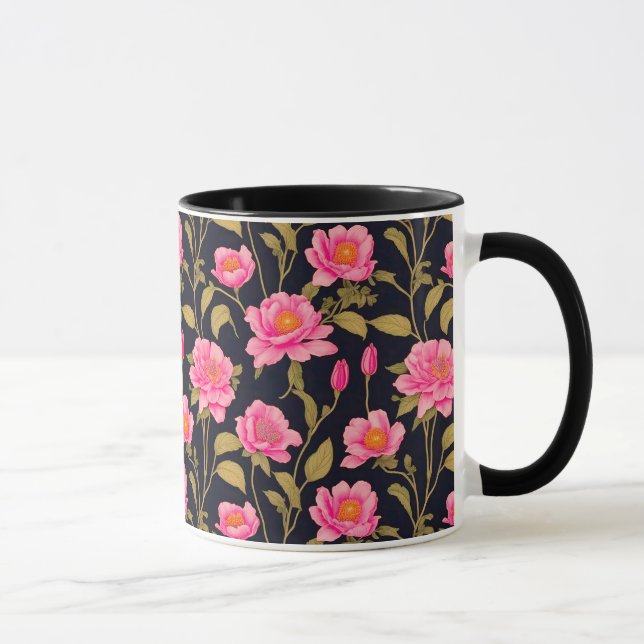 Floral digital pattern design 24 - Coffee Mug (Right)