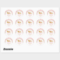 Jurassic World, Dinosaur Birthday Thank You Classic Round Sticker, Zazzle