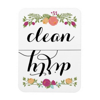 Floral Dishwasher Magnet by thepetitepear at Zazzle