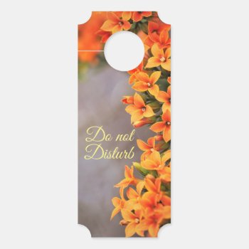 Floral Do Not Disturb Door Hanger by Siberianmom at Zazzle