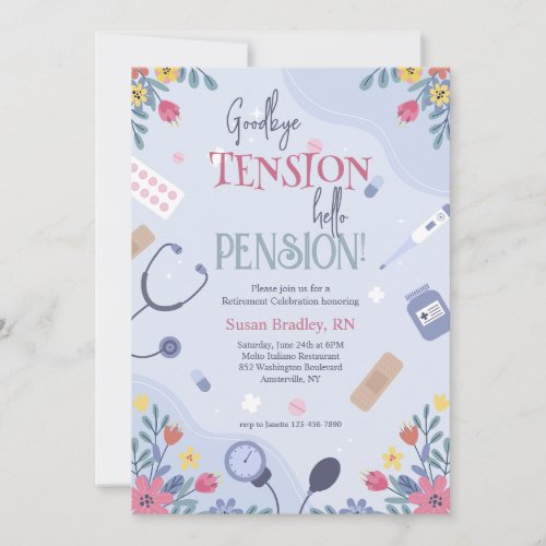 Floral Doctor or Nurse Retirement Invitation