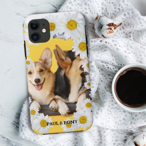 Floral Dog Cat Photo Dog Lover Personalized Pet iPhone 11 Case