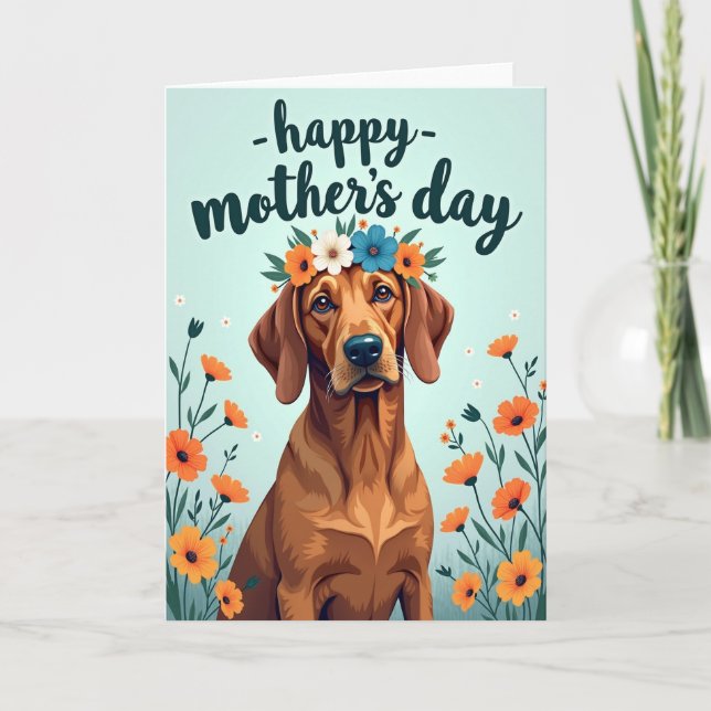 Floral Dog Celebration Card (Front)