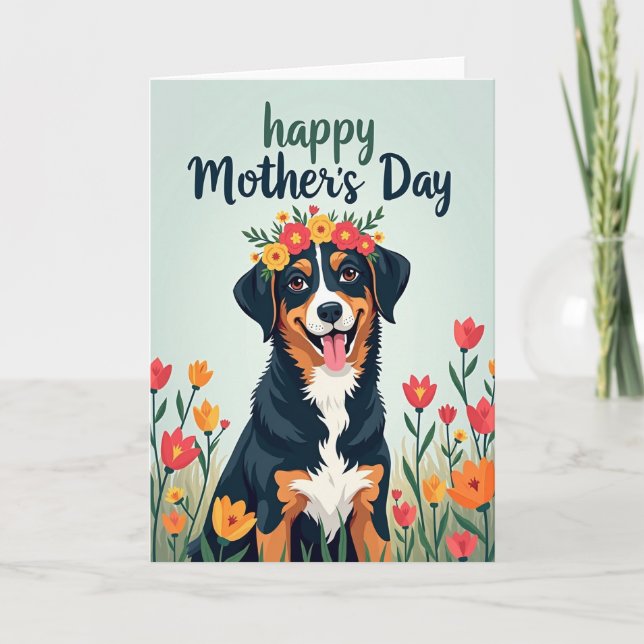 Floral Dog Joy Card (Front)