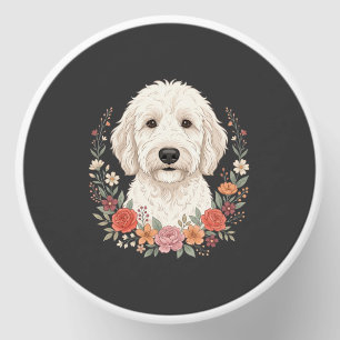 Floral Dog Portrait Botanical Wreath Mini Candle Favors