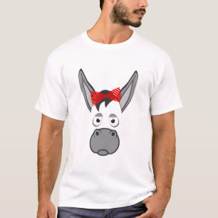 Floral Donkey Animal Halloween Costume Gift T-Shirt
