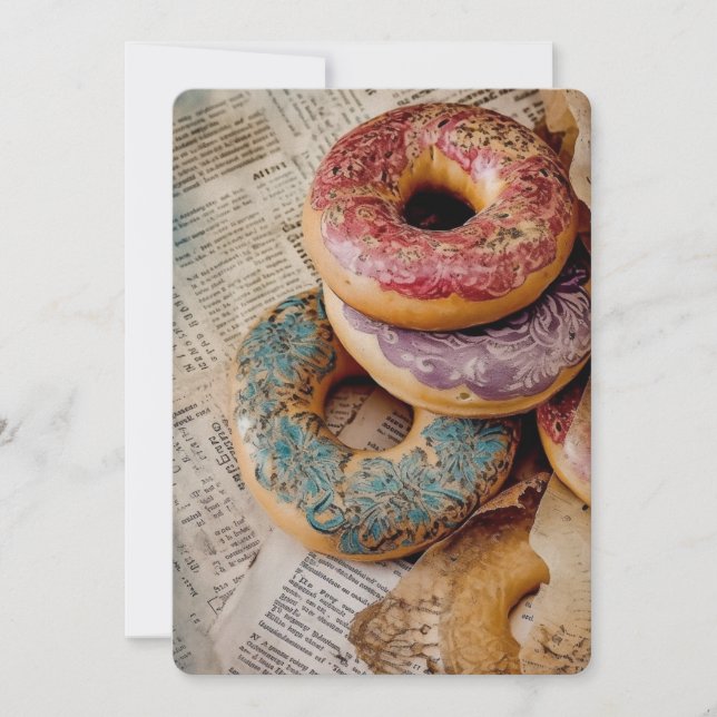 Floral Donut Holiday Card (Front)