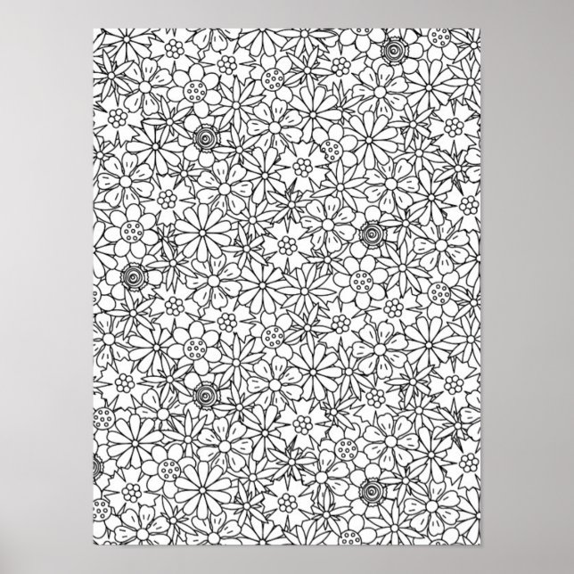 Floral Doodle 2 Poster (Front)