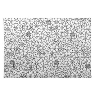 Floral Doodle Cloth Placemat