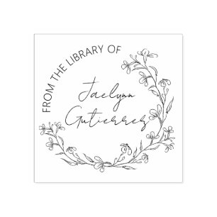 Floral Doodle From The Library Of Rubber Stamp
