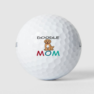Floral Doodle Mom - Golden Doodle Goldendoodle Golf Balls