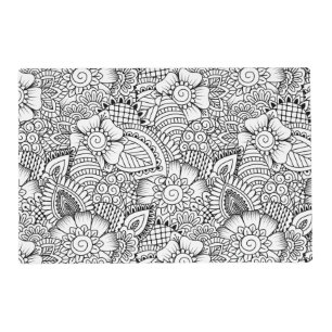Floral Doodle Pattern Placemat