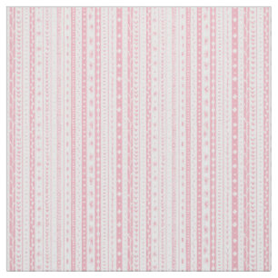 Floral doodle stripes fabric