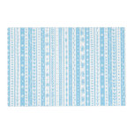 Floral doodle stripes in baby blue and white placemat