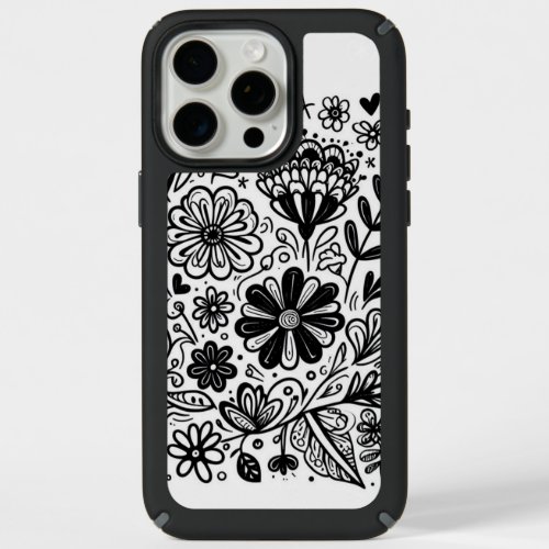 Floral Doodles iPhone 15 Pro Max Case