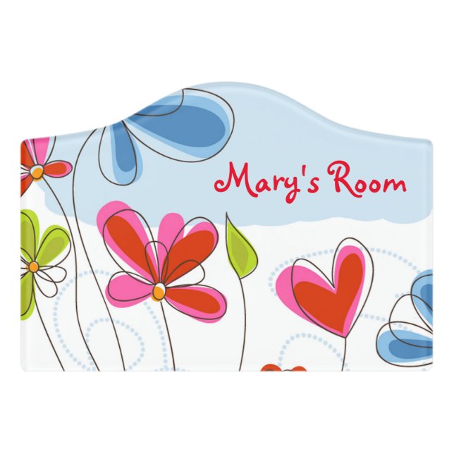 Floral Door Sign (Small Crest Front)