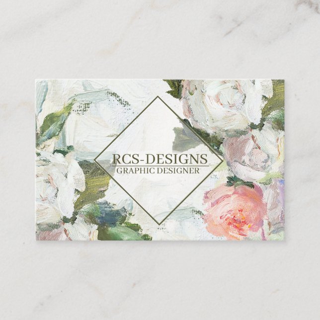 Floral - Double-sided Business Card (Front)