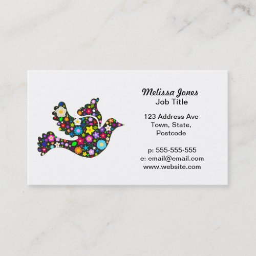 Floral Dove of flowers Business Card
